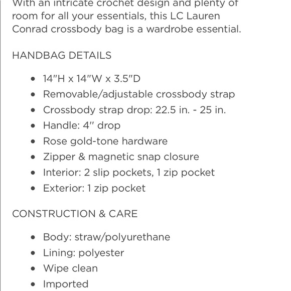 LC Cookie Crochet Crossbody Bag - Picture 5 of 6